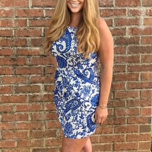 Paisley print mini dress